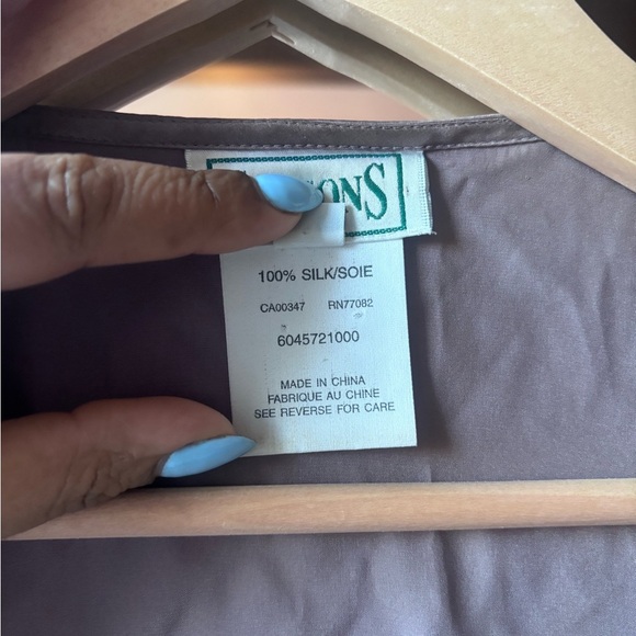 VINTAGE | seasons silk vest | size medium - Picture 5 of 5